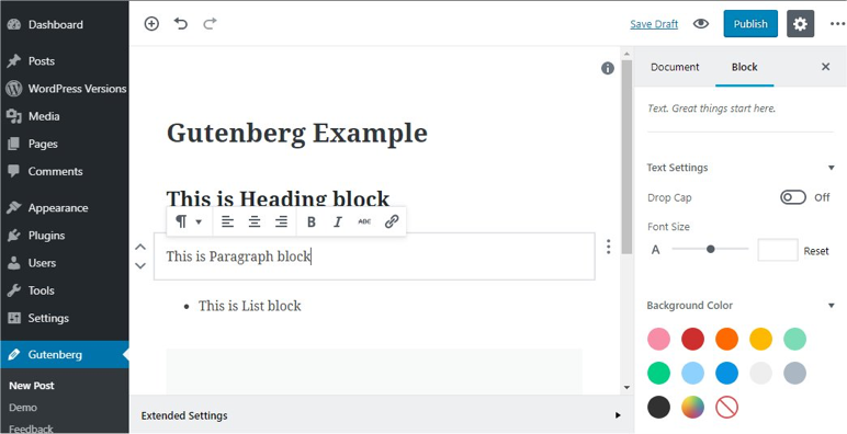 A screenshot of the first introduction of Gutenberg encouraging users to try the plugin.