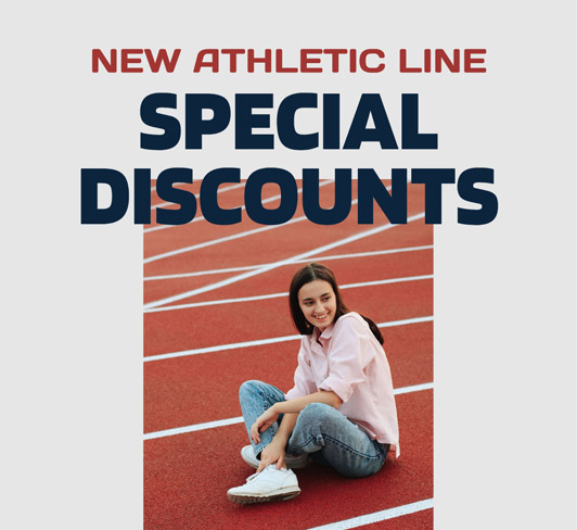 Girl sit on an olimpic court with text on top